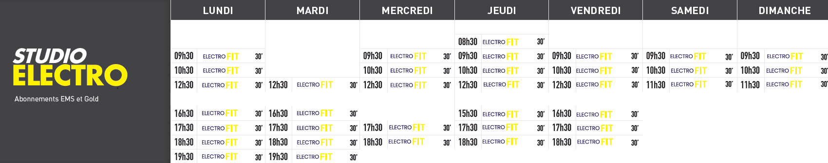 cours-electro électrostimulation au klube
