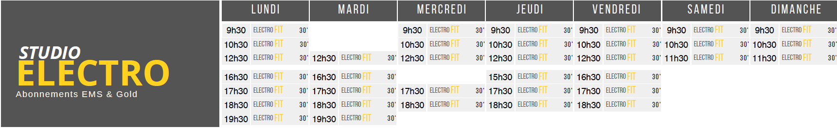 SEPT25-ELECTRO électrostimulation au klube