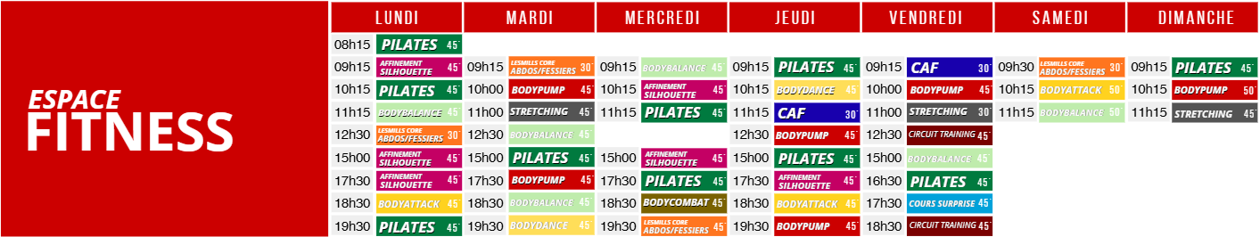 SEPT25-FITNESS 2 fitness planning cours collectifs le klube salle de sport dijon