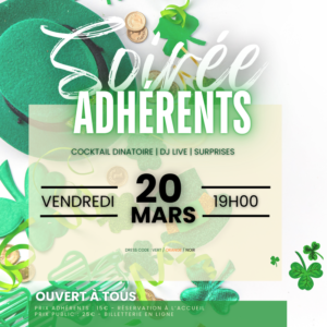 SOIREE ADHERENTS / 20 MARS 2026
